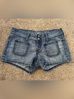 Y2K Low Rise Micro Denim Shorts